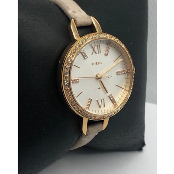 Fossil ES4402 Annette Three-Hand Blush Leather Watch - Picture 4 of 7